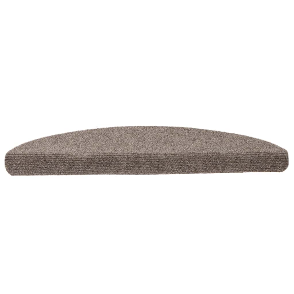 Stair Mats Self-adhesive 5 pcs 56x17x3 cm Beige Half Round