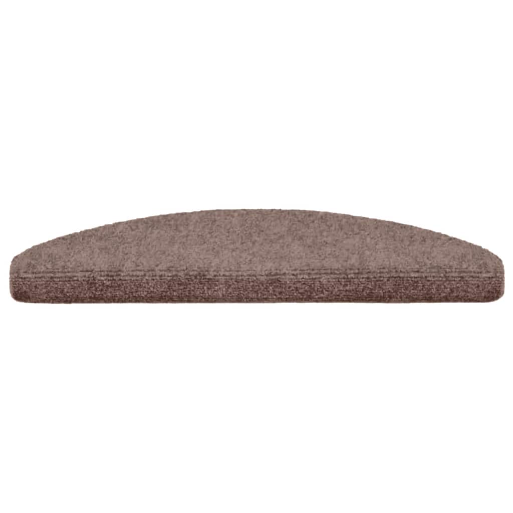 Stair Mats Self-adhesive 5 pcs 65x21x4 cm Light Brown Half Round Large