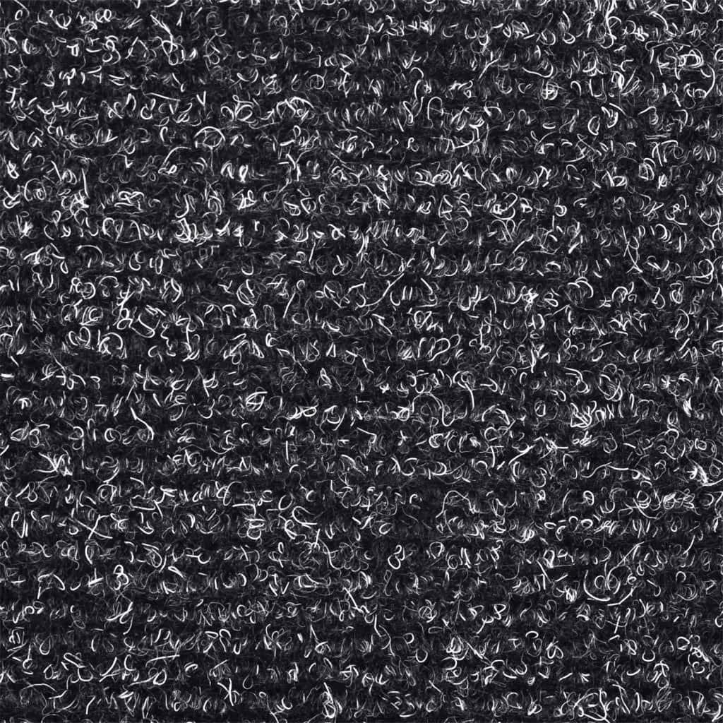 Stair Mats Self-adhesive 10 pcs 65x21x4 cm Dark Grey Half Round Large