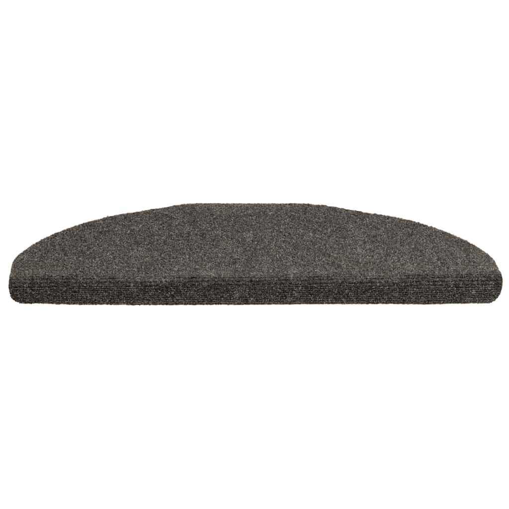 Stair Mats Self-adhesive 5 pcs 65x21x4 cm Anthracite Half Round Large