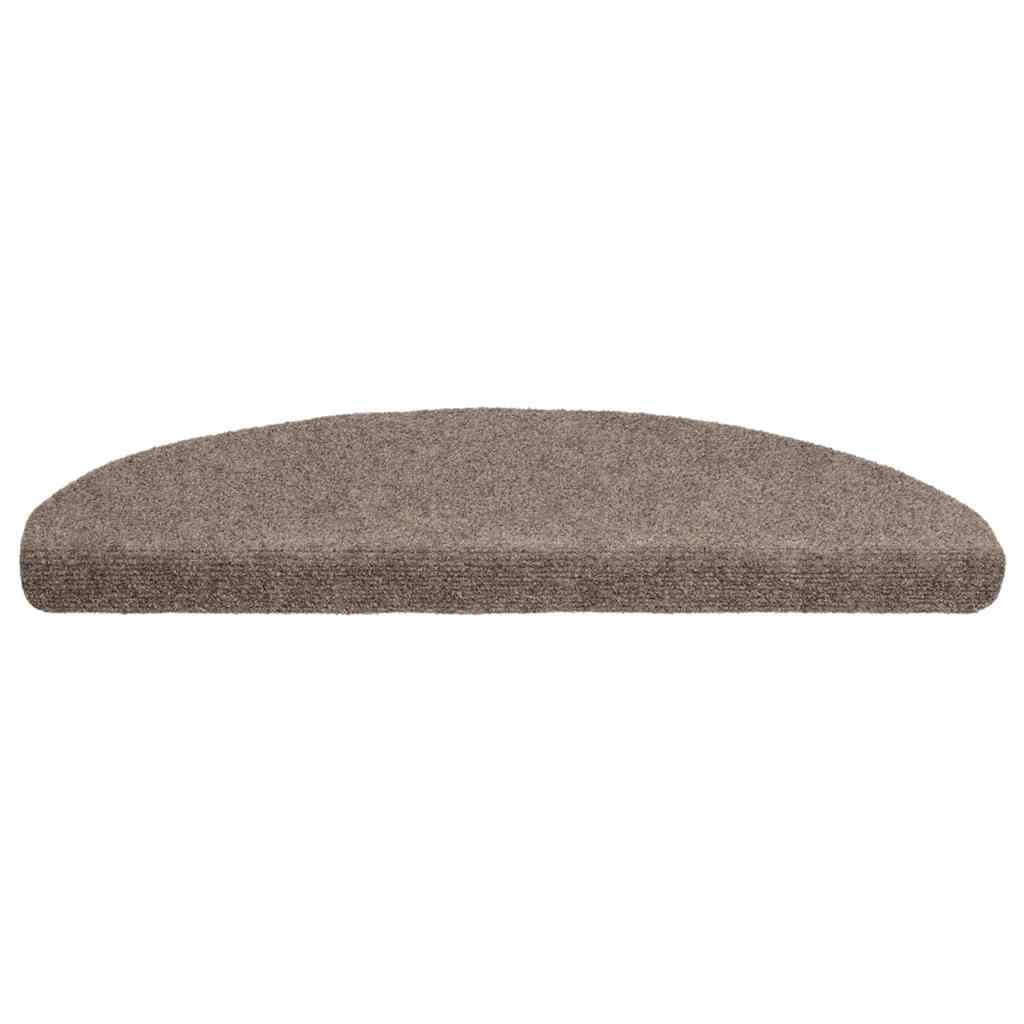 Stair Mats Self-adhesive 5 pcs 65x21x4 cm Beige Half Round Large