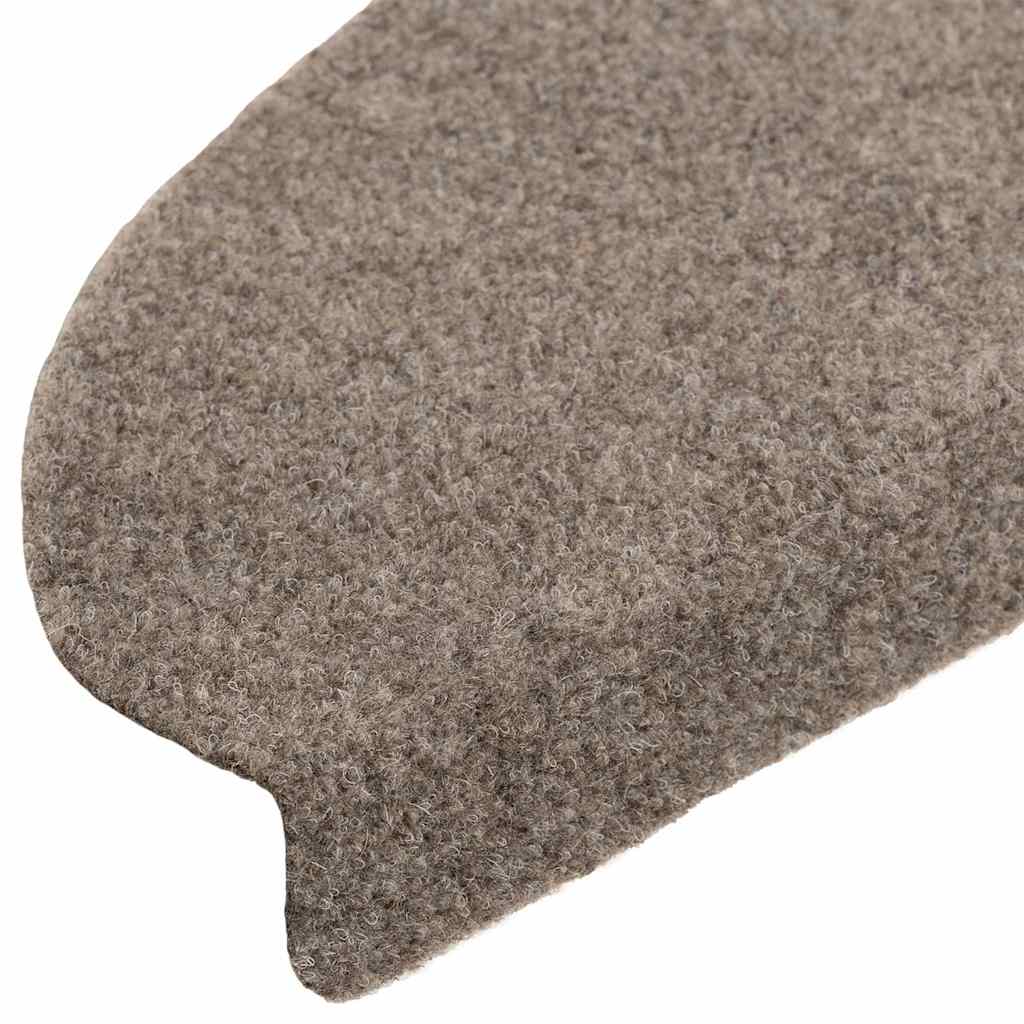 Stair Mats Self-adhesive 5 pcs 65x21x4 cm Beige Half Round Large