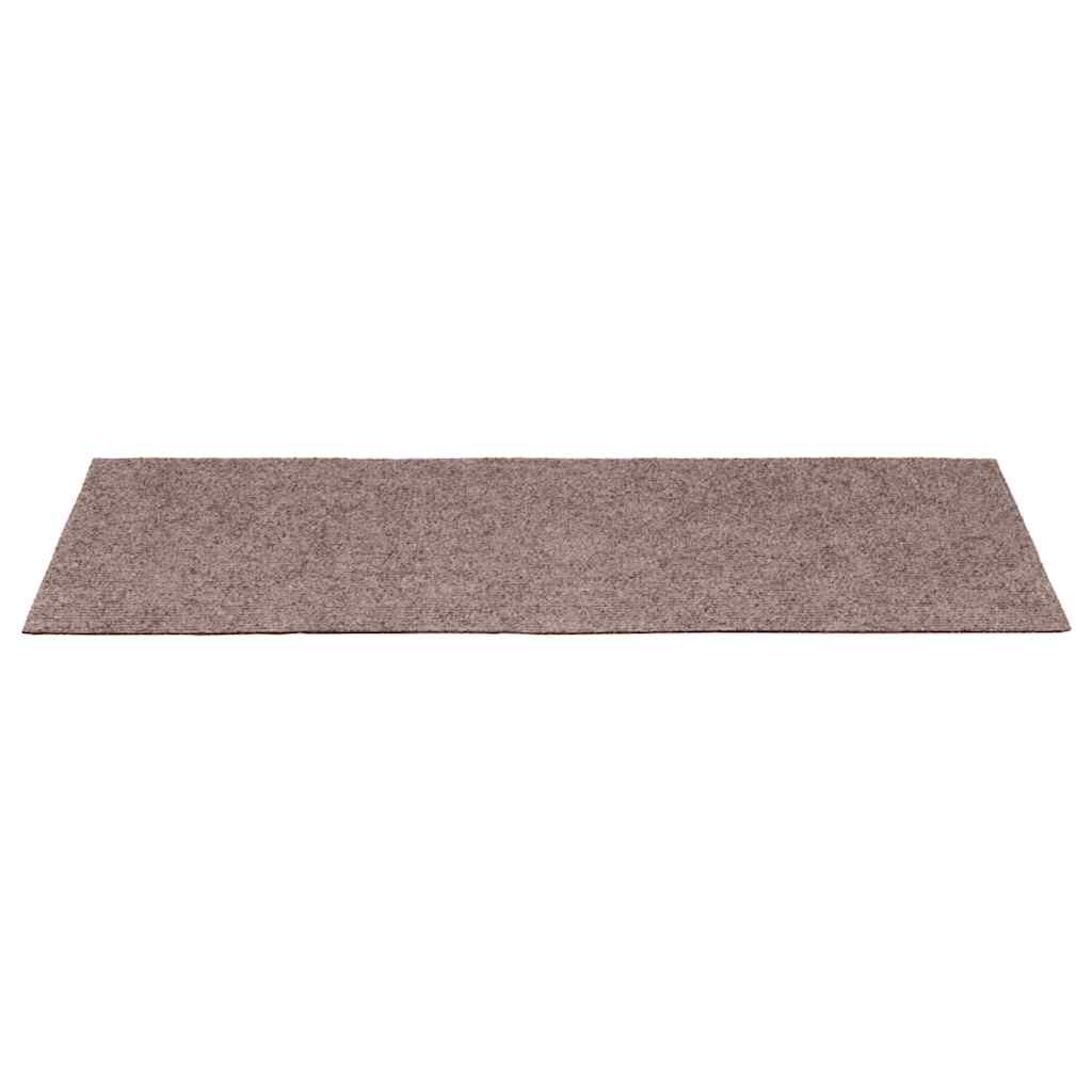 Stair Mats Self-adhesive 5 pcs 65x21x4 cm Light Brown Rectangular Edge