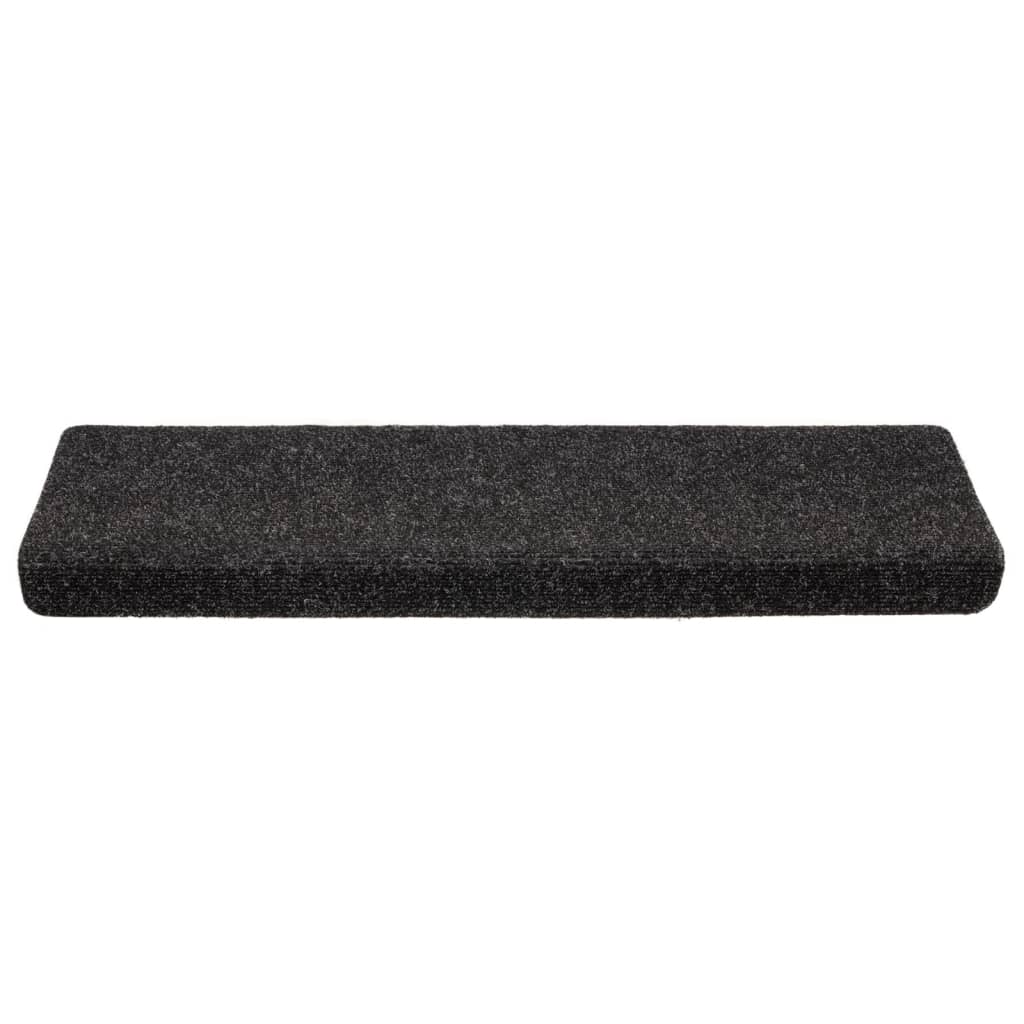 Stair Mats Self-adhesive 5 pcs 65x21x4 cm Black Rectangular Edge