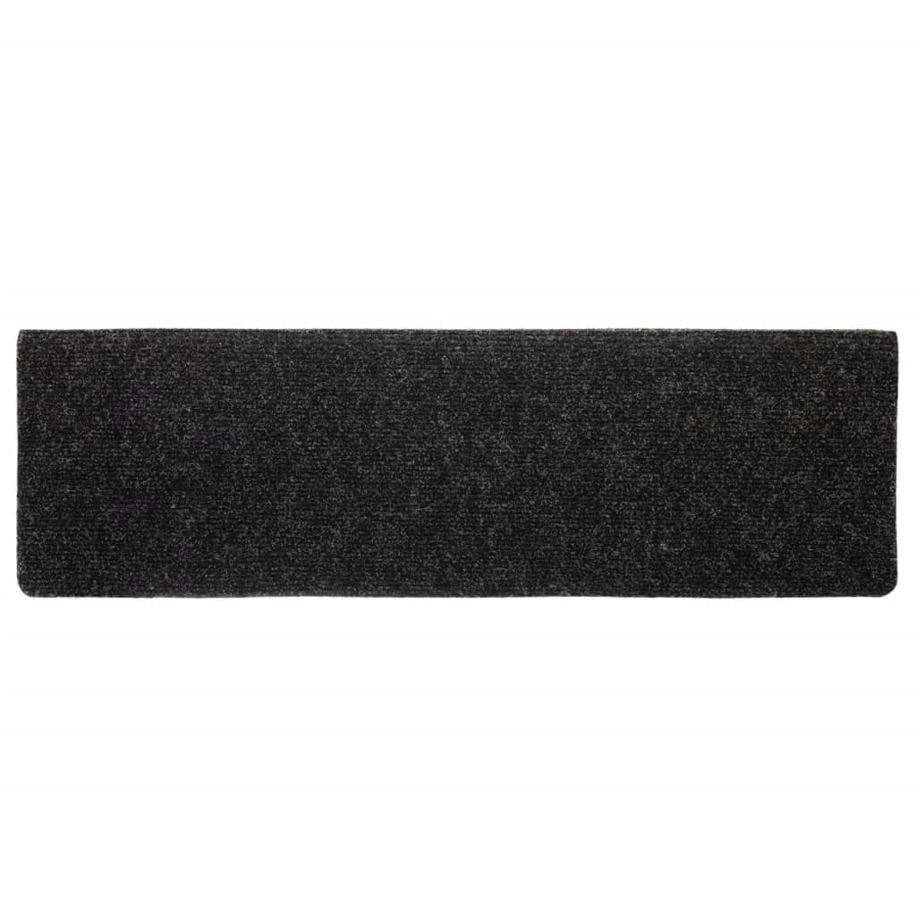 Stair Mats Self-adhesive 5 pcs 65x21x4 cm Black Rectangular Edge