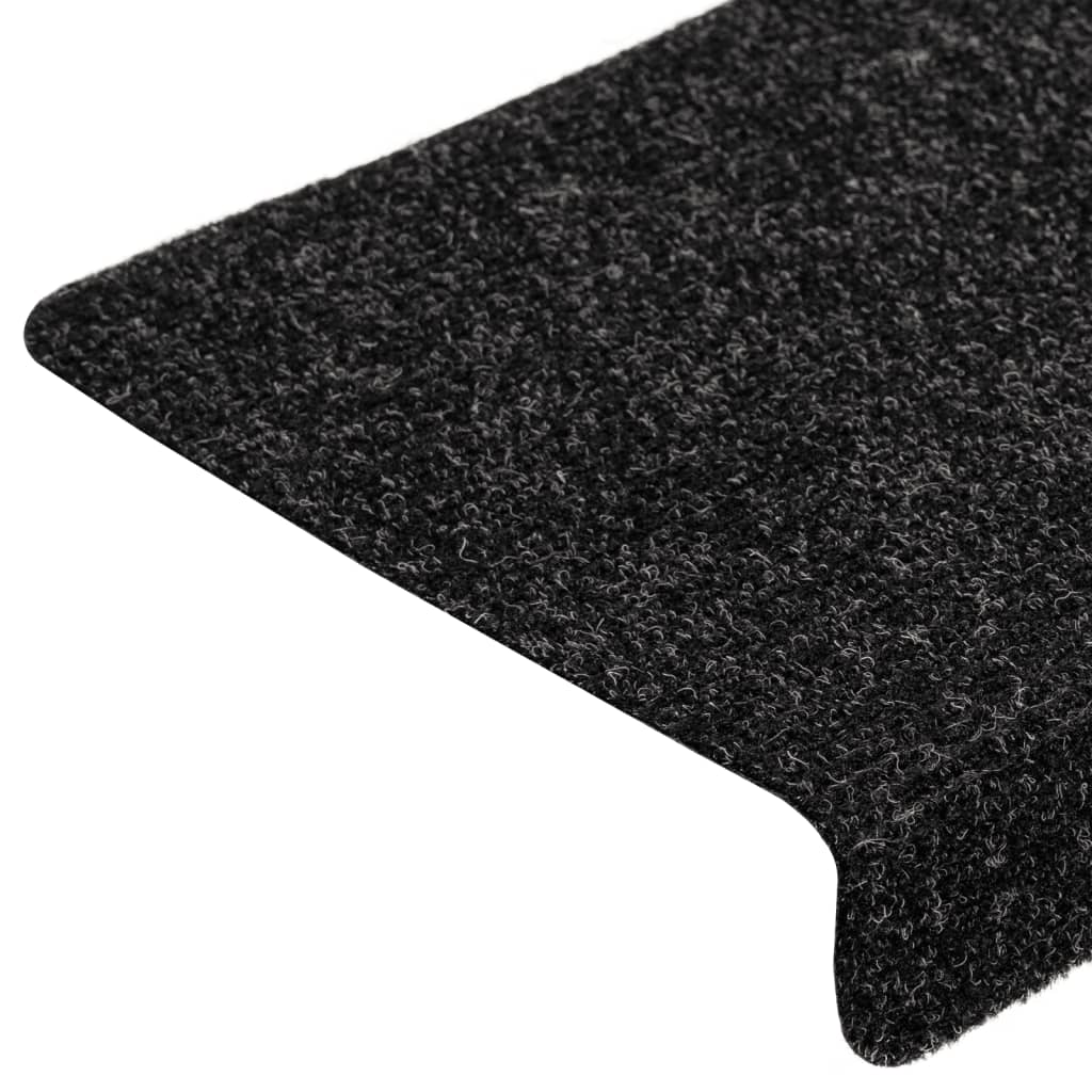 Stair Mats Self-adhesive 5 pcs 65x21x4 cm Black Rectangular Edge
