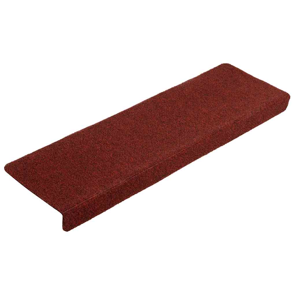 Stair Mats Self-adhesive 5 pcs 65x21x4 cm Bordeaux Red Rectangular Edge