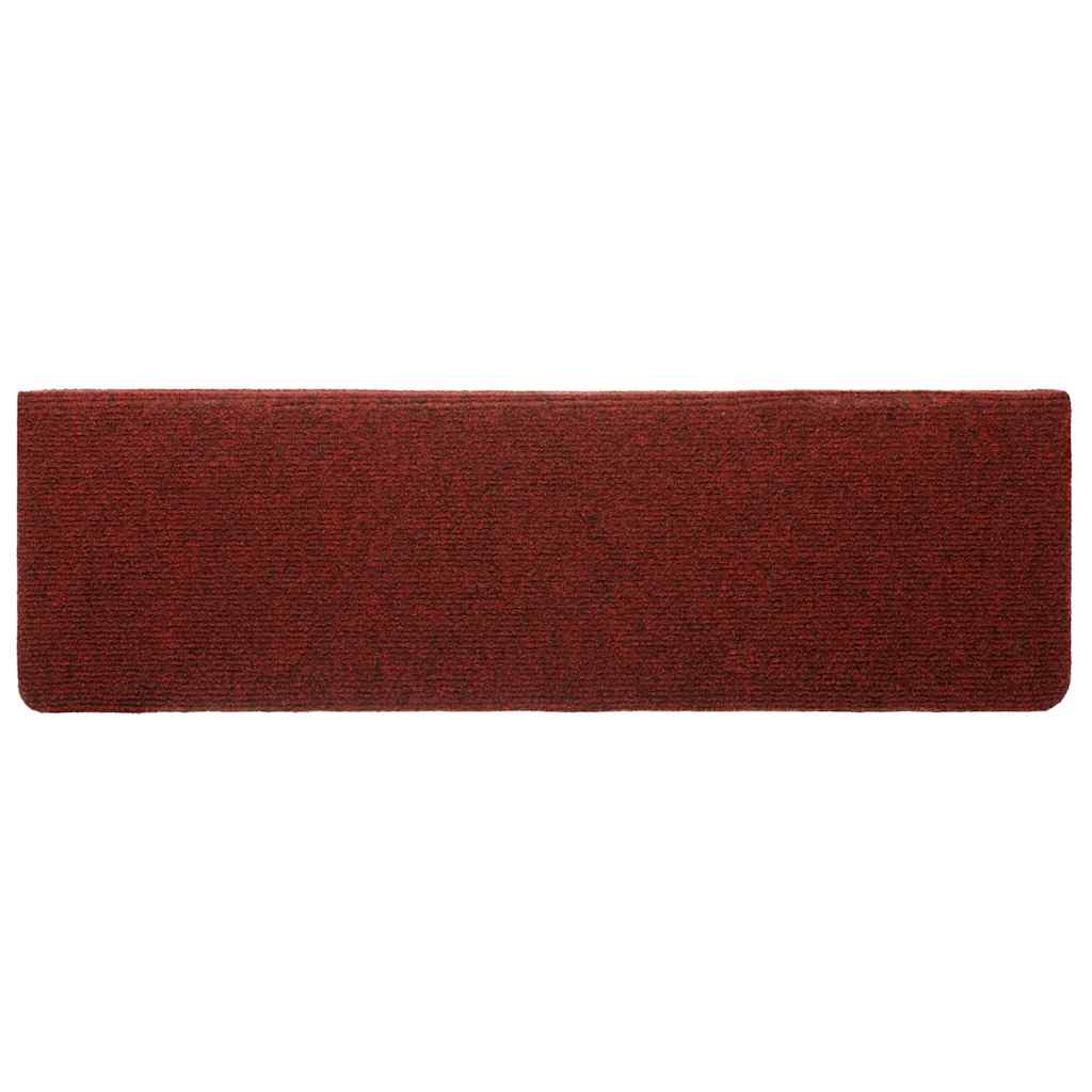 Stair Mats Self-adhesive 5 pcs 65x21x4 cm Bordeaux Red Rectangular Edge