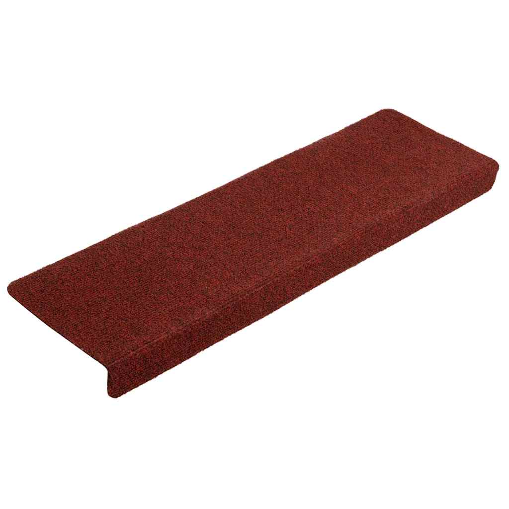 Stair Mats Self-adhesive 10 pcs 65x21x4 cm Bordeaux Red