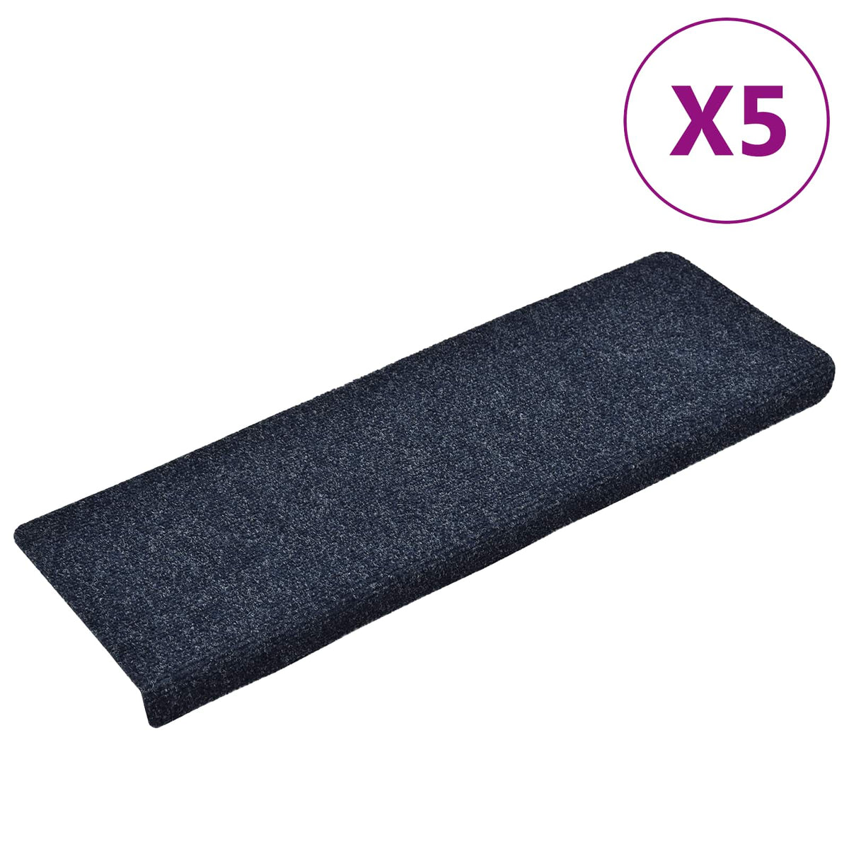 Stair Mats Self-adhesive 5 pcs 65x21x4 cm Anthracite