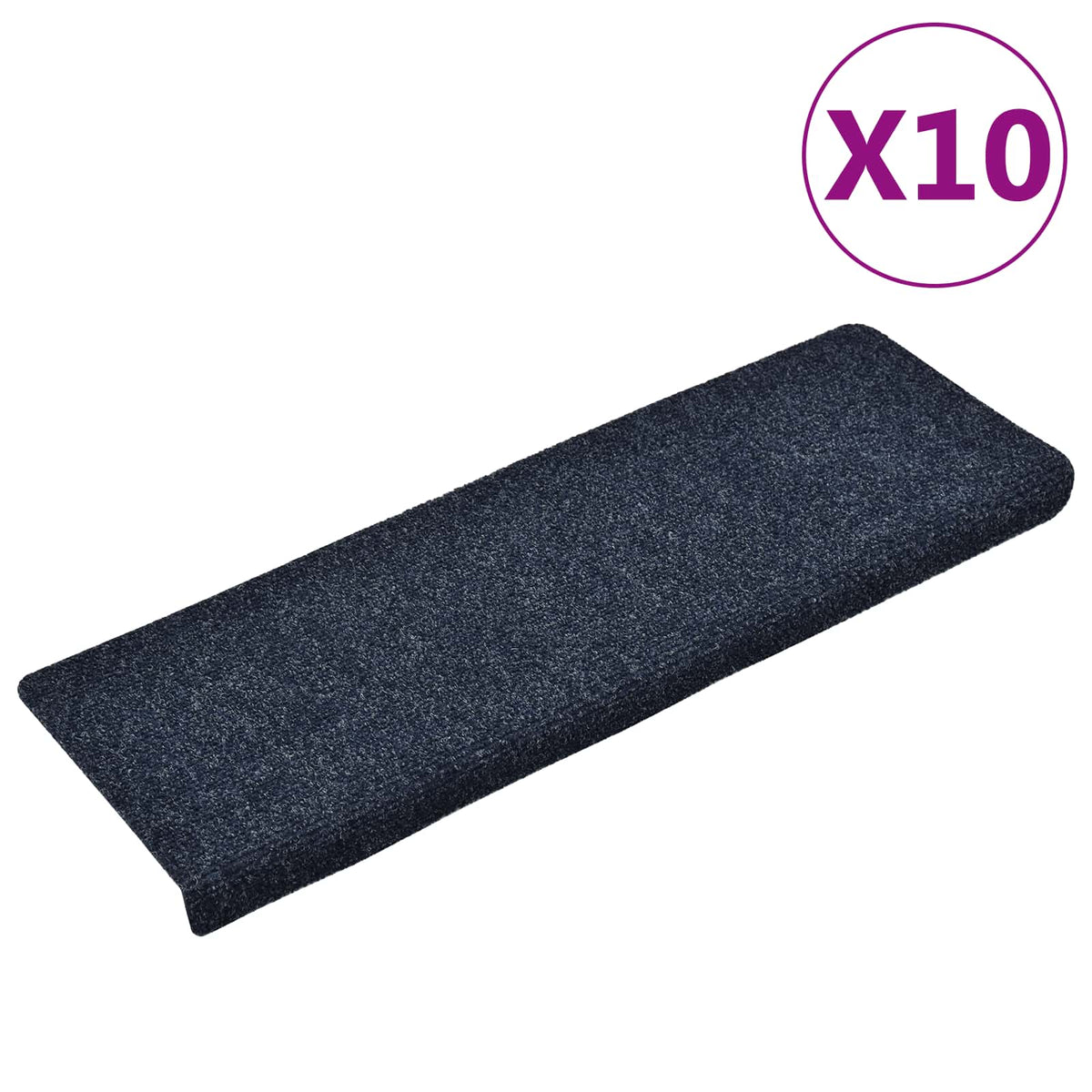 Stair Mats Self-adhesive 10 pcs 65x21x4 cm Anthracite
