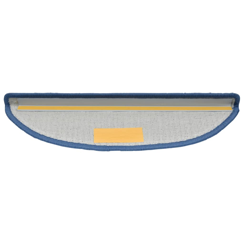 Stair Mats 10 pcs 56x17x3 cm Blue Half Round