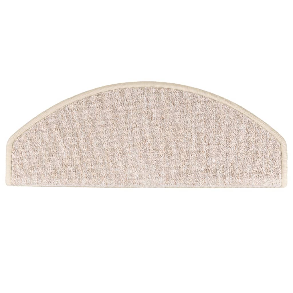 Stair Mats 10 pcs 65x24x4 cm Taupe Half Round Large