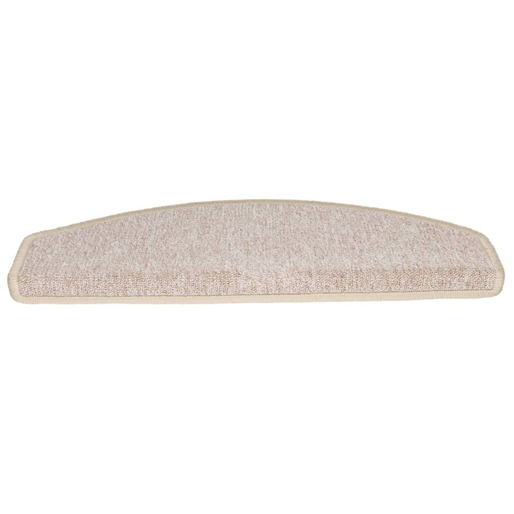 Stair Mats 10 pcs 65x24x4 cm Taupe Half Round Large