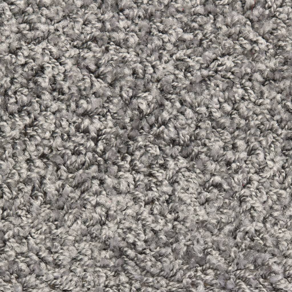 Stair Mats 10 pcs 56x17x3 cm Grey Half Round
