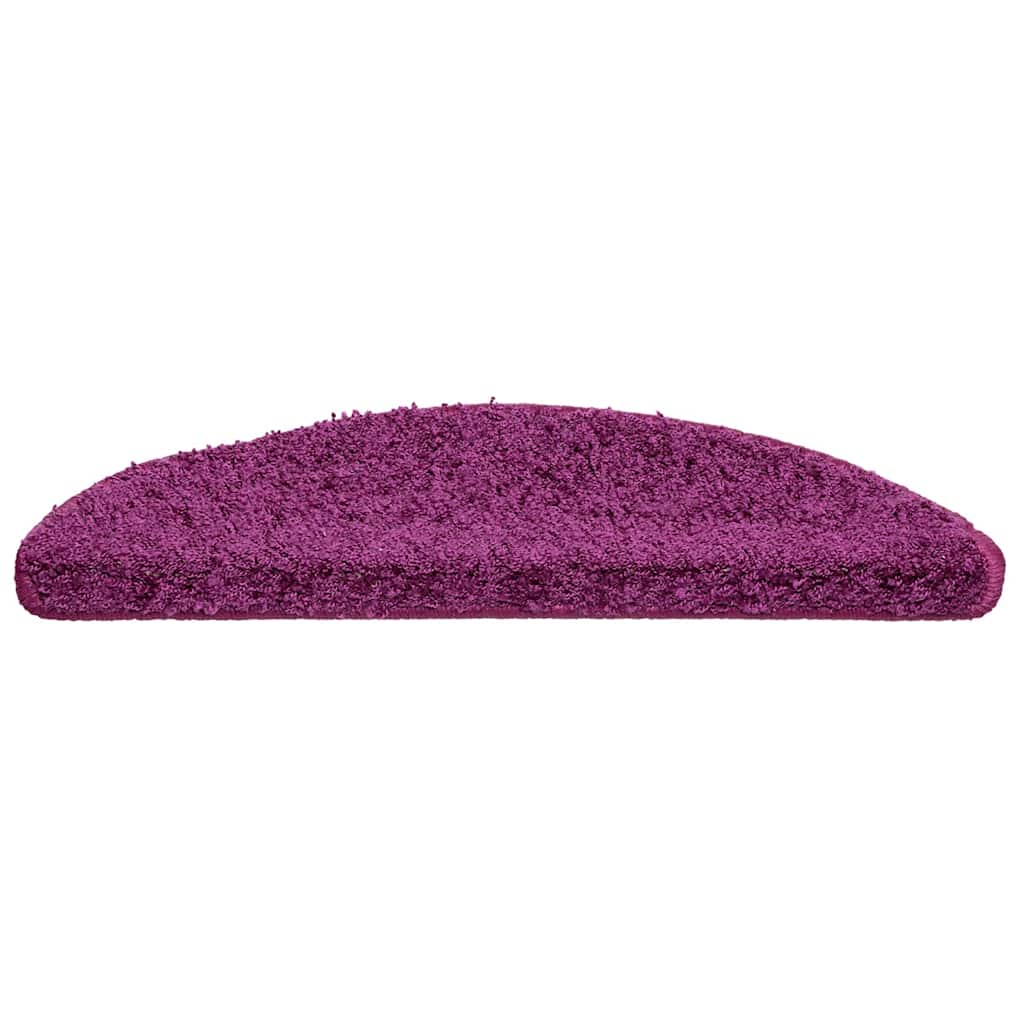 Stair Mats 10 pcs 56x17x3 cm Violet Half Round