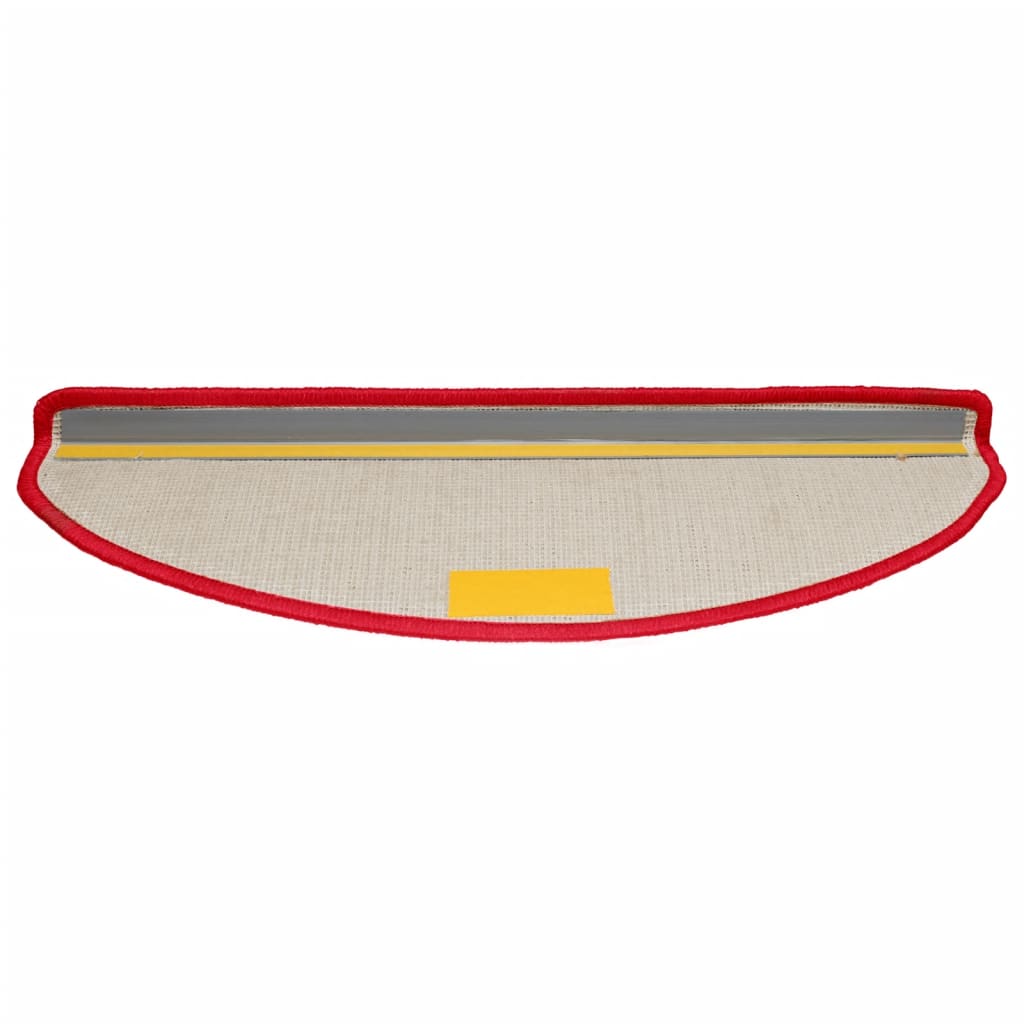 Stair Mats 10 pcs 65x21x4 cm Red Half Round Large