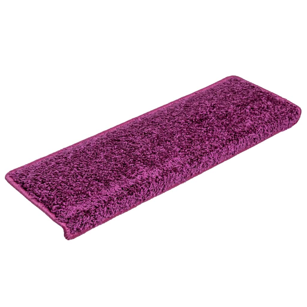 Stair Mats 10 pcs 65x21x4 cm Violet Rectangular Edge