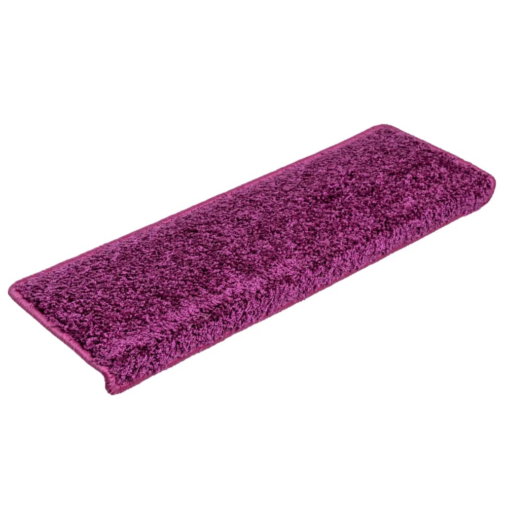 Stair Mats 10 pcs 65x21x4 cm Violet Rectangular Edge