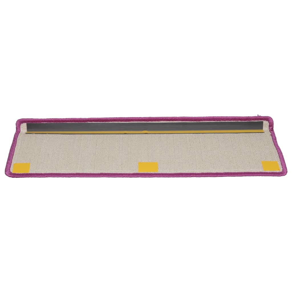 Stair Mats 10 pcs 65x21x4 cm Violet Rectangular Edge