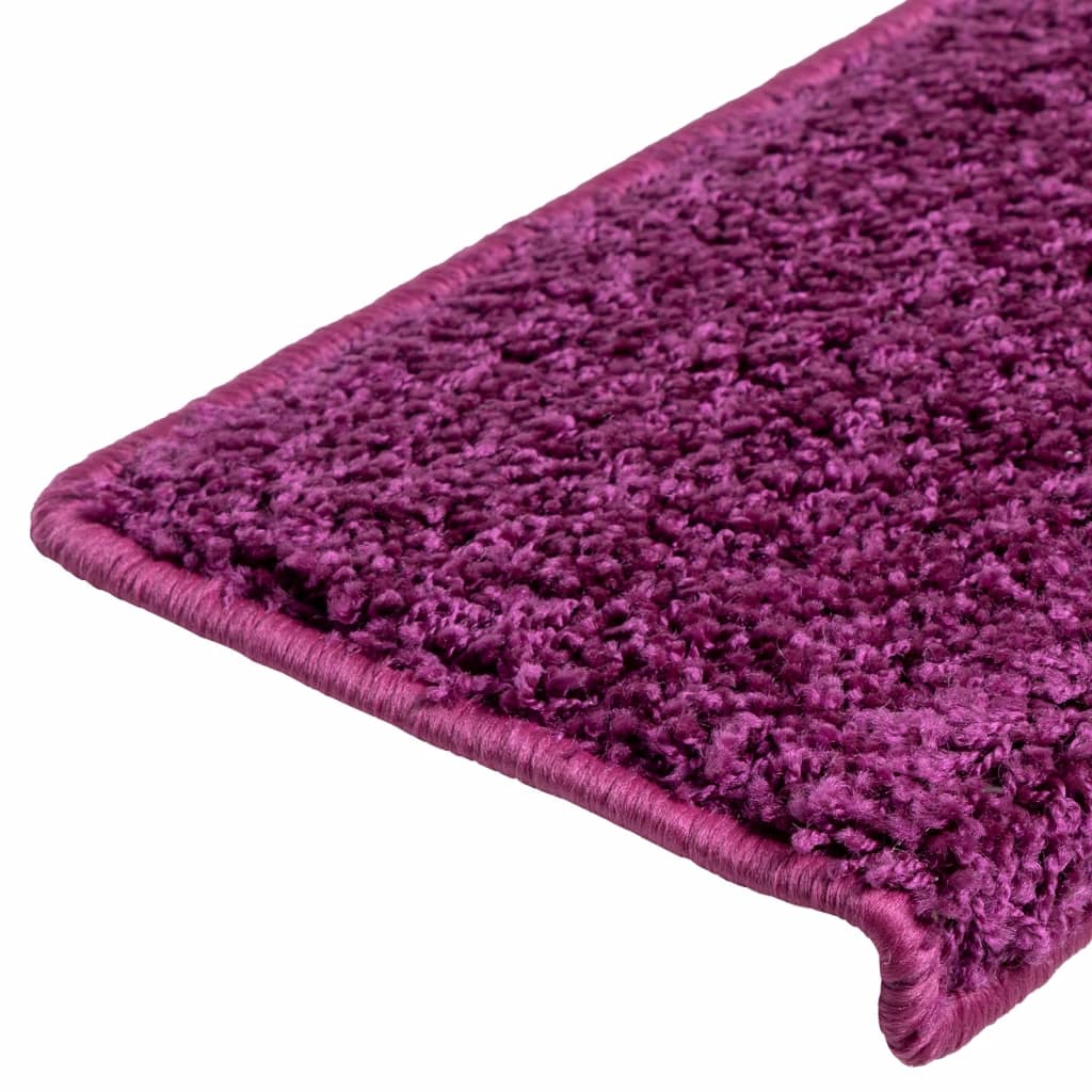 Stair Mats 10 pcs 65x21x4 cm Violet Rectangular Edge