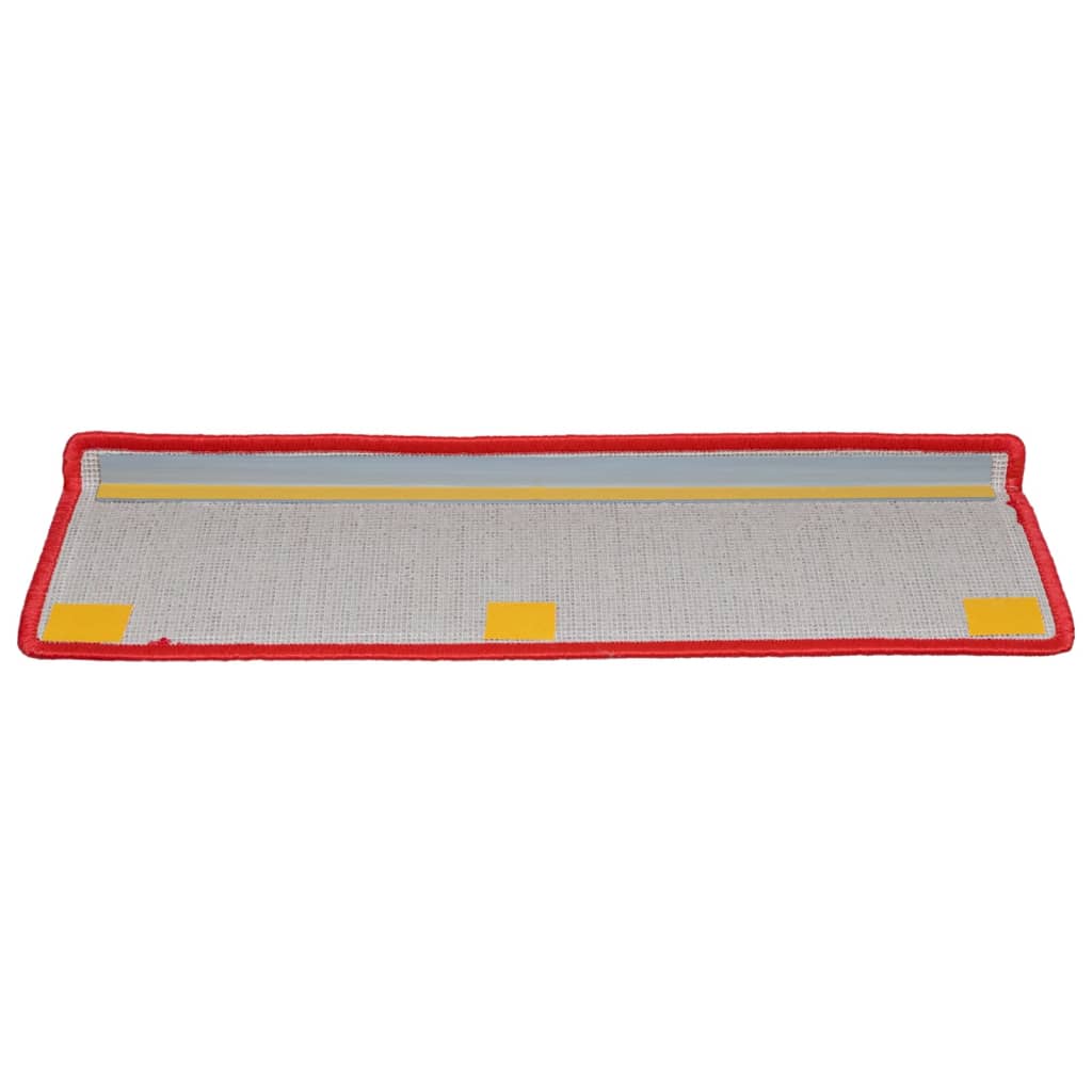 Stair Mats 10 pcs 65x21x4 cm Red Rectangular Edge