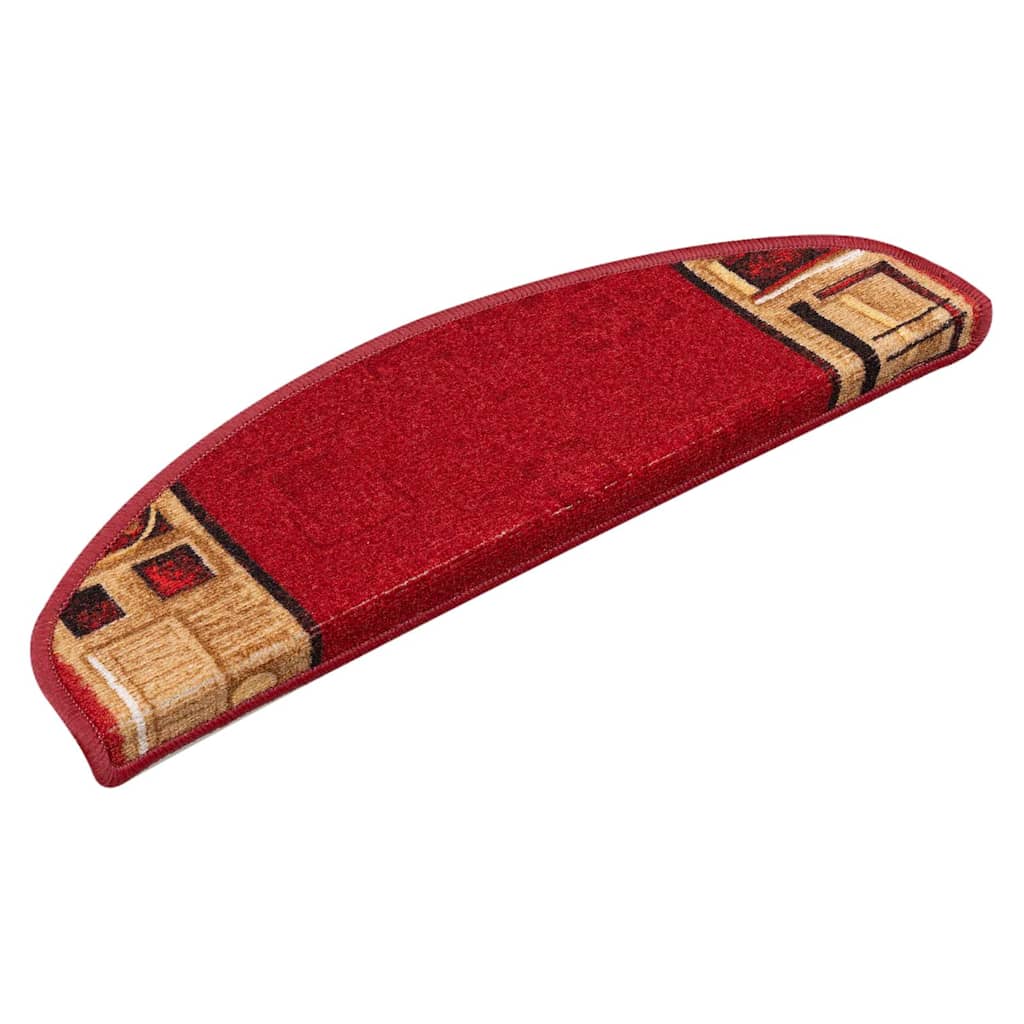 Stair Mats Self-adhesive 5 pcs 65x21x4 cm Red
