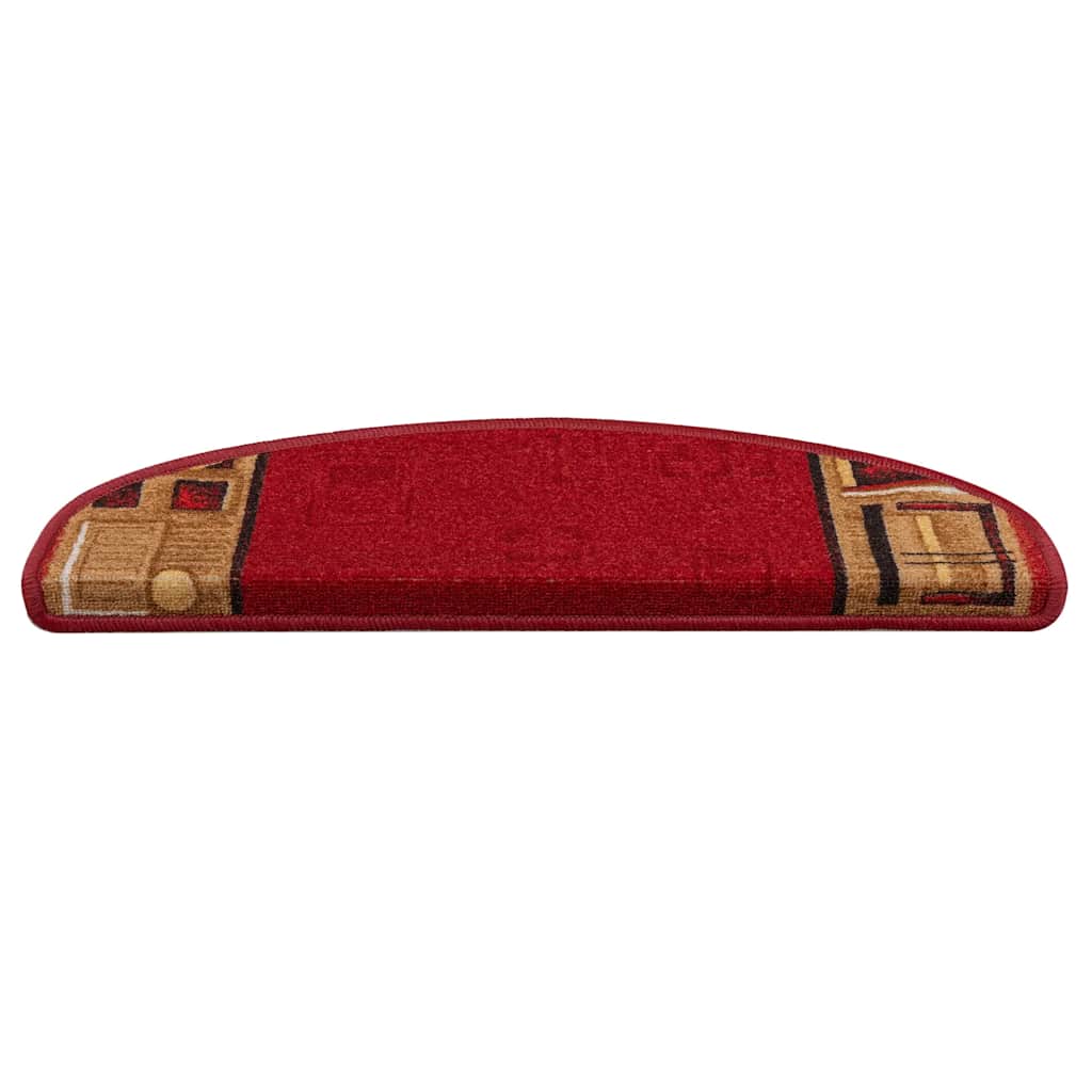 Stair Mats Self-adhesive 5 pcs 65x21x4 cm Red