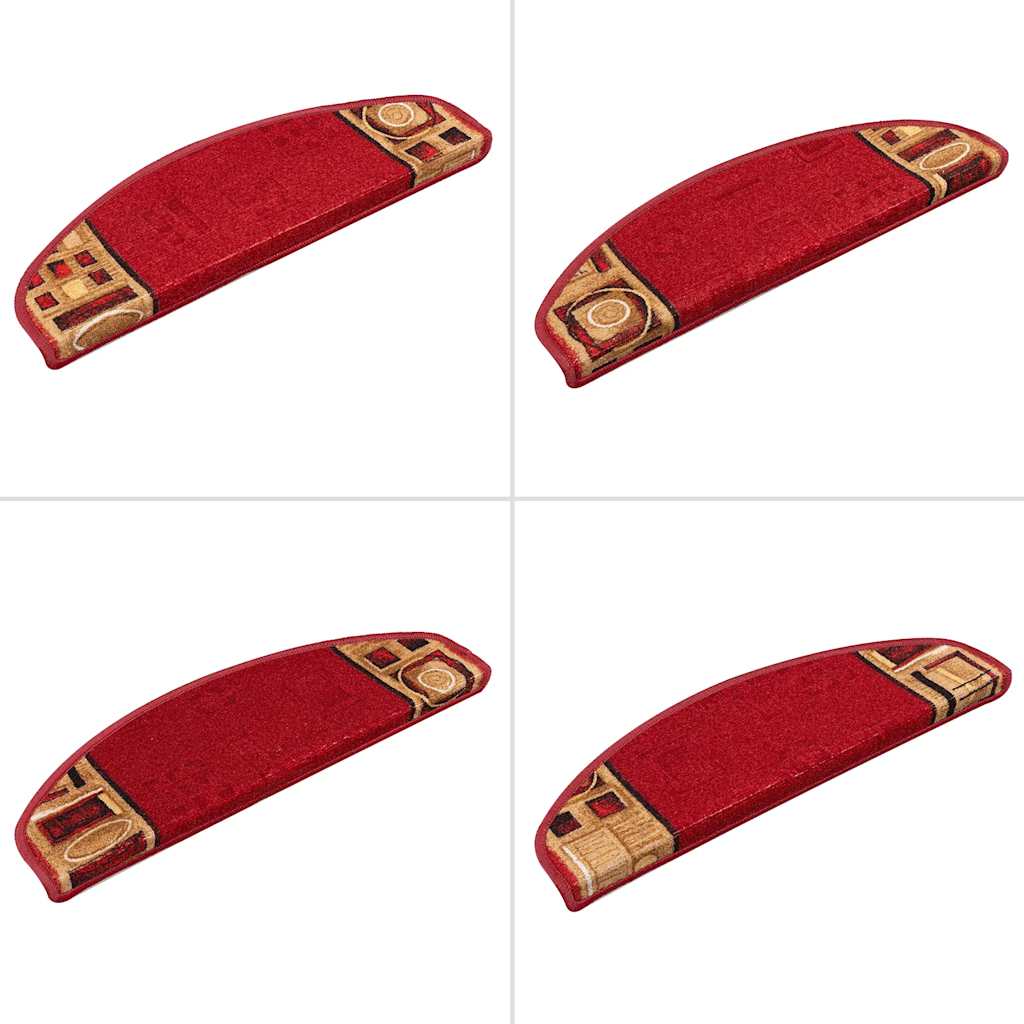 Stair Mats Self-adhesive 10 pcs 65x21x4 cm Red