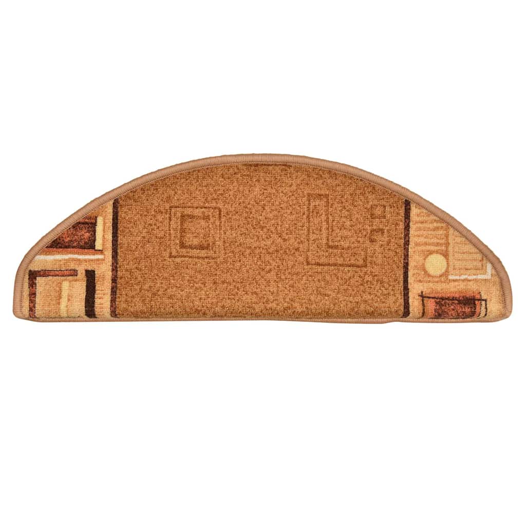 Stair Mats Self-adhesive 5 pcs 65x21x4 cm Beige