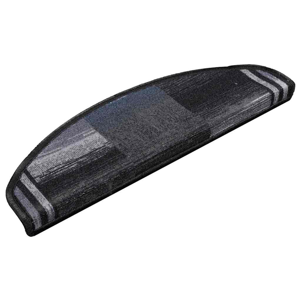 Stair Mats Self-adhesive 5 pcs 65x21x4 cm Black and Grey