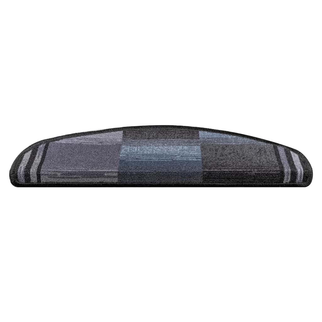 Stair Mats Self-adhesive 5 pcs 65x21x4 cm Black and Grey