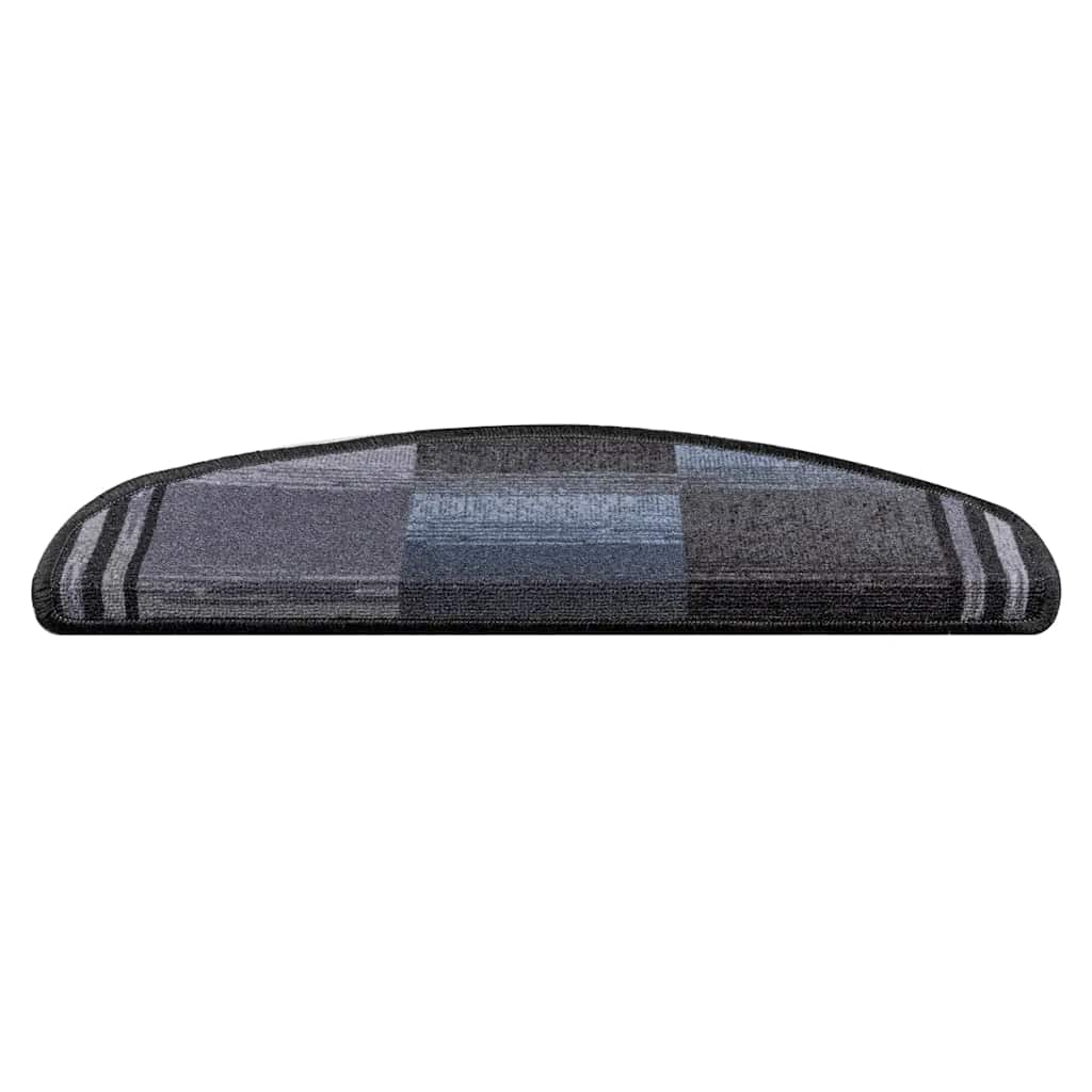 Stair Mats Self-adhesive 5 pcs 65x21x4 cm Black and Grey