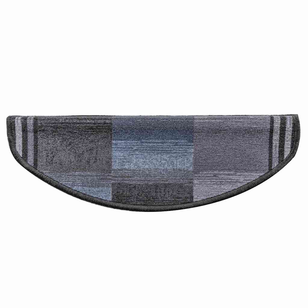 Stair Mats Self-adhesive 5 pcs 65x21x4 cm Black and Grey