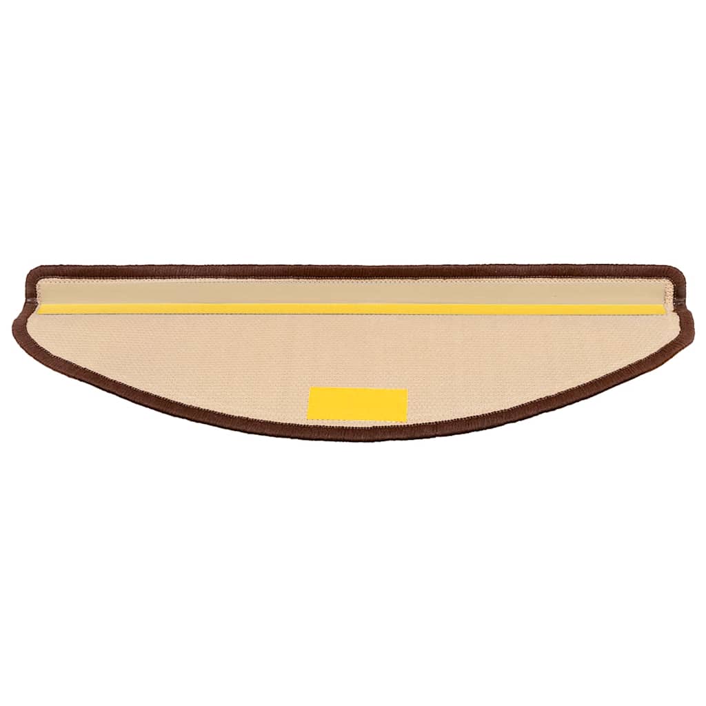 Stair Mat | Set of 5 | Brown | 100% Polyamide | 65x21 cm | Non-slip