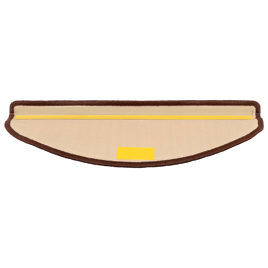 Stair Mat | Set of 5 | Brown | 100% Polyamide | 65x21 cm | Non-slip