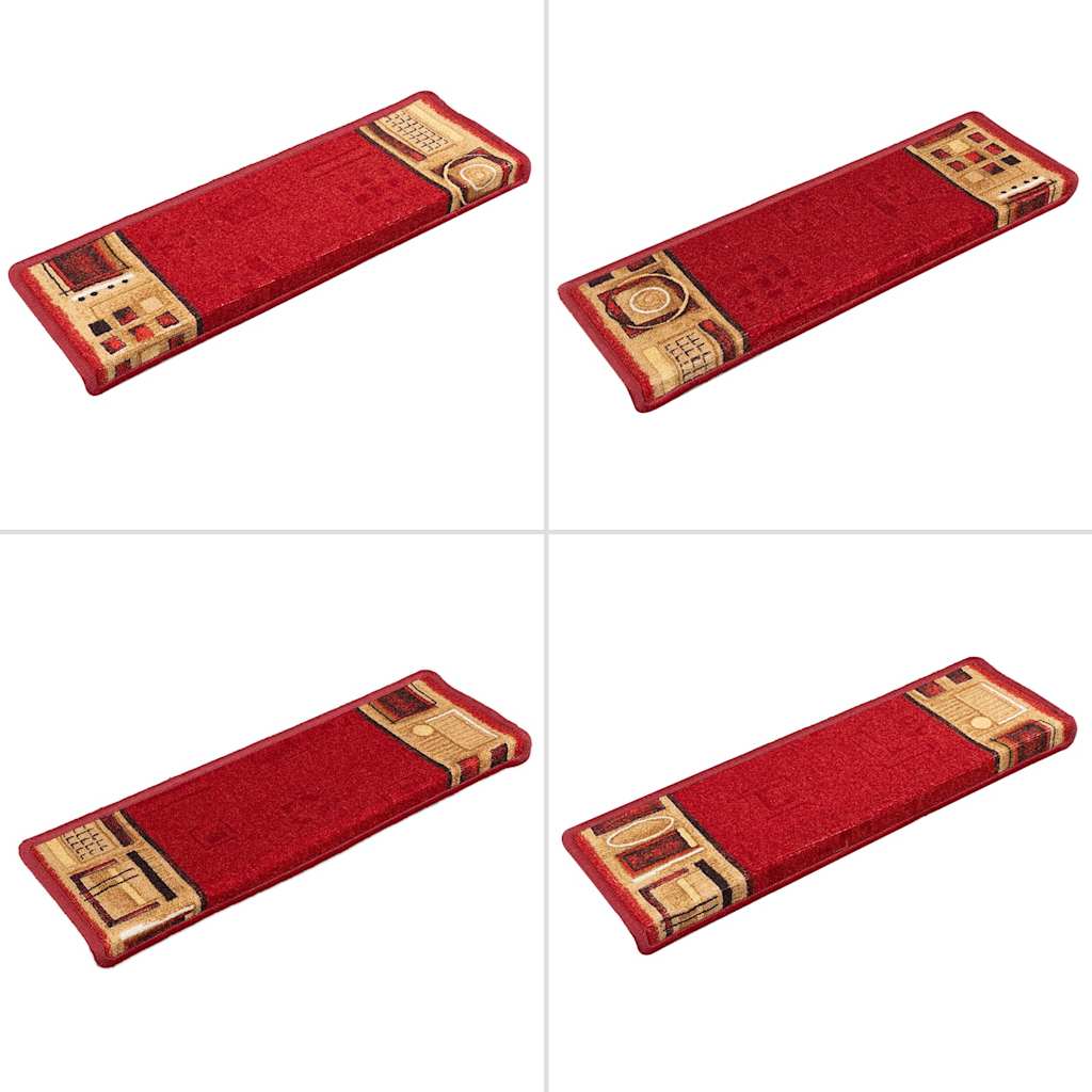 Stair Mats Self-adhesive 5 pcs 65x21x4 cm Red