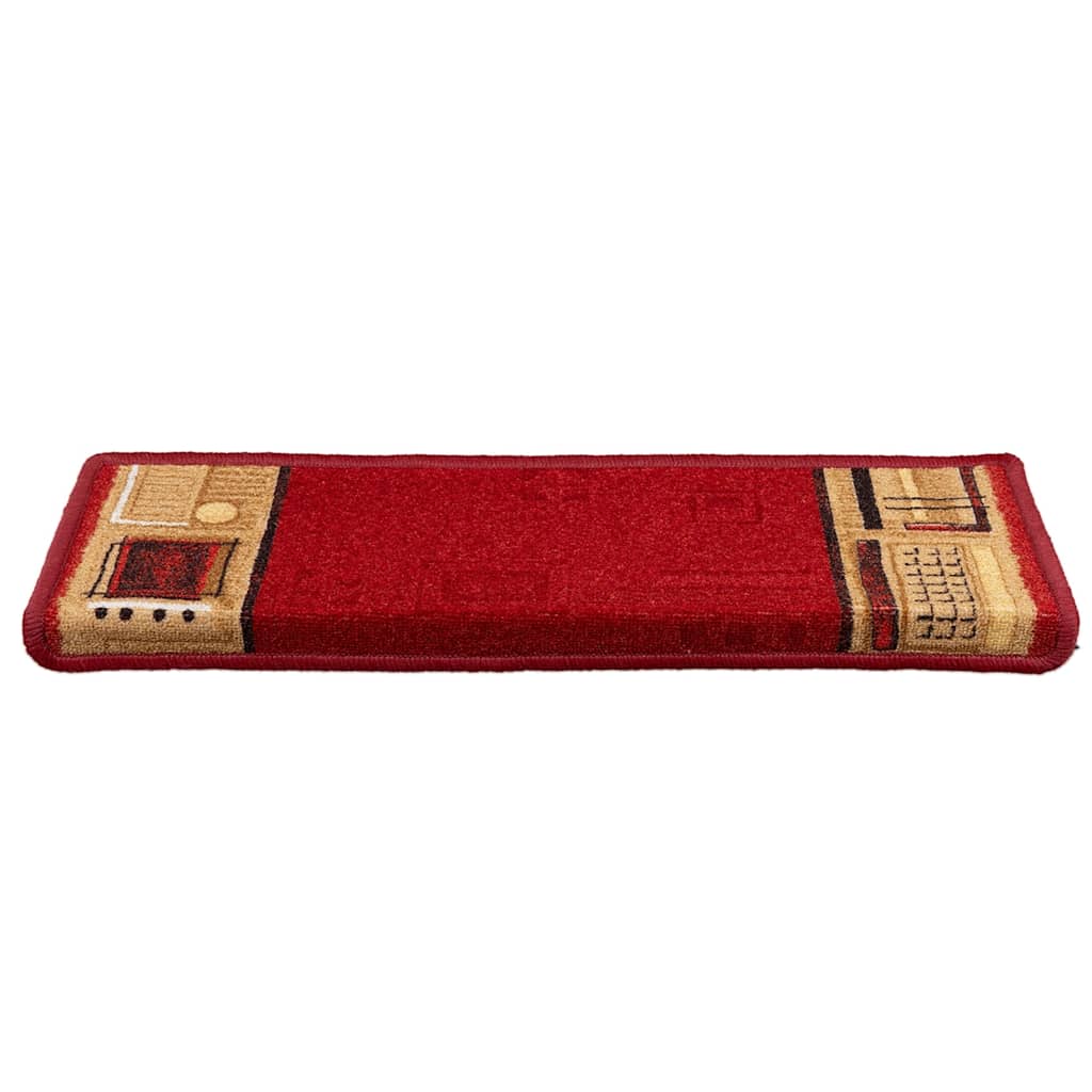 Stair Mats Self-adhesive 10 pcs 65x21x4 cm Red