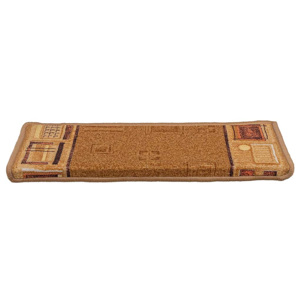 Stair Mats Self-adhesive 5 pcs 65x21x4 cm Beige
