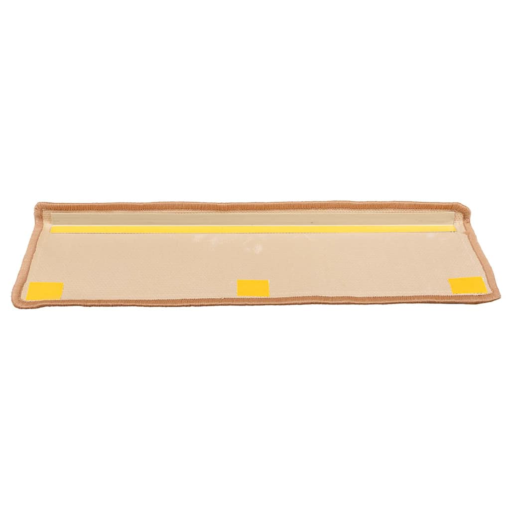 Stair Mats Self-adhesive 5 pcs 65x21x4 cm Beige