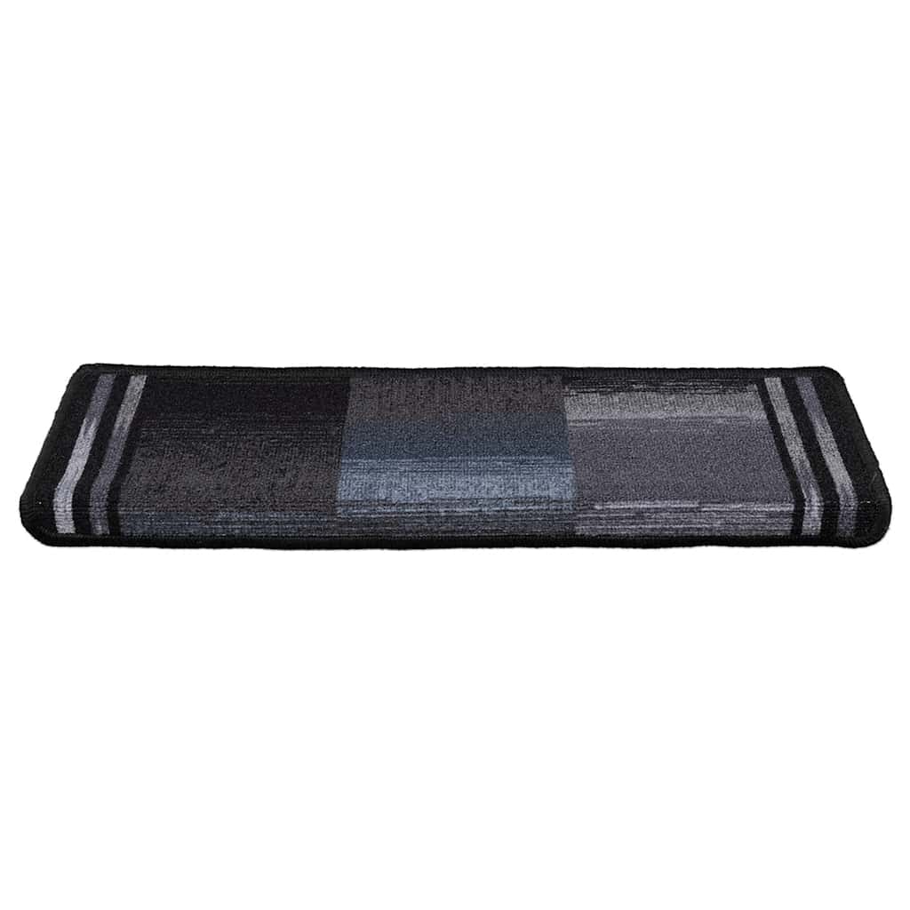 Stair Mat | Set of 5 | Black and grey | 100% Polyamide tufted