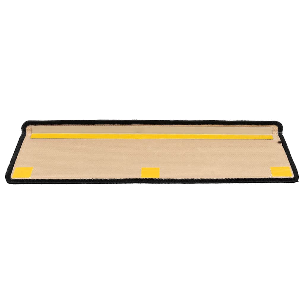 Stair Mats Self-adhesive 5 pcs 65x21x4 cm Black and Grey