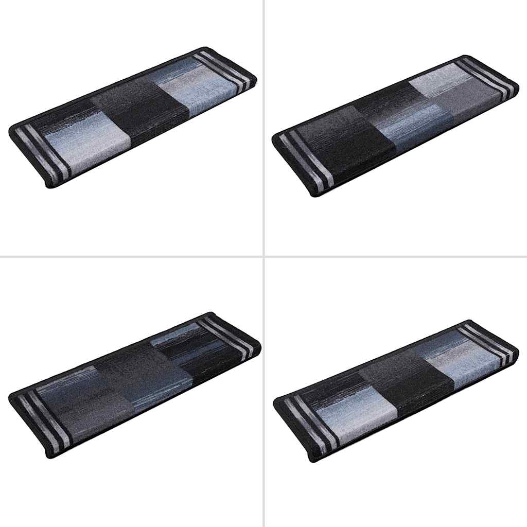 Stair Mat | Set of 5 | Black and grey | 100% Polyamide tufted