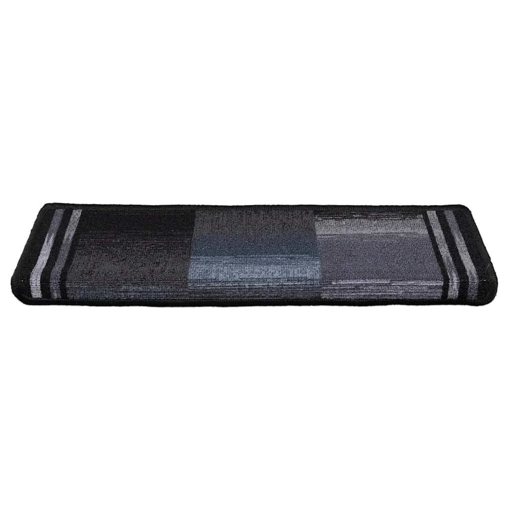 Stair Mats Self-adhesive 10 pcs 65x21x4 cm Black and Grey