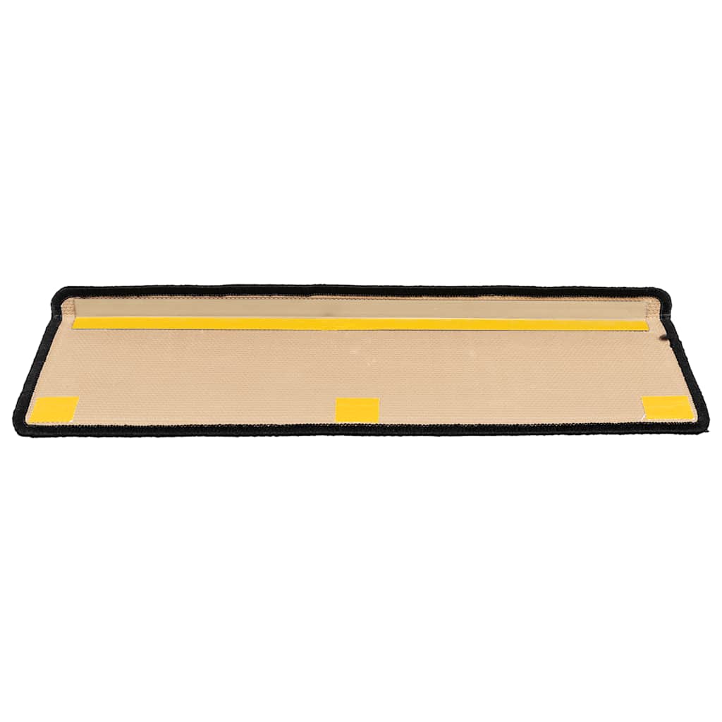 Stair Mats Self-adhesive 10 pcs 65x21x4 cm Black and Grey