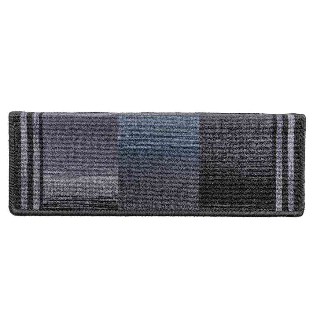 Stair Mats Self-adhesive 10 pcs 65x21x4 cm Black and Grey