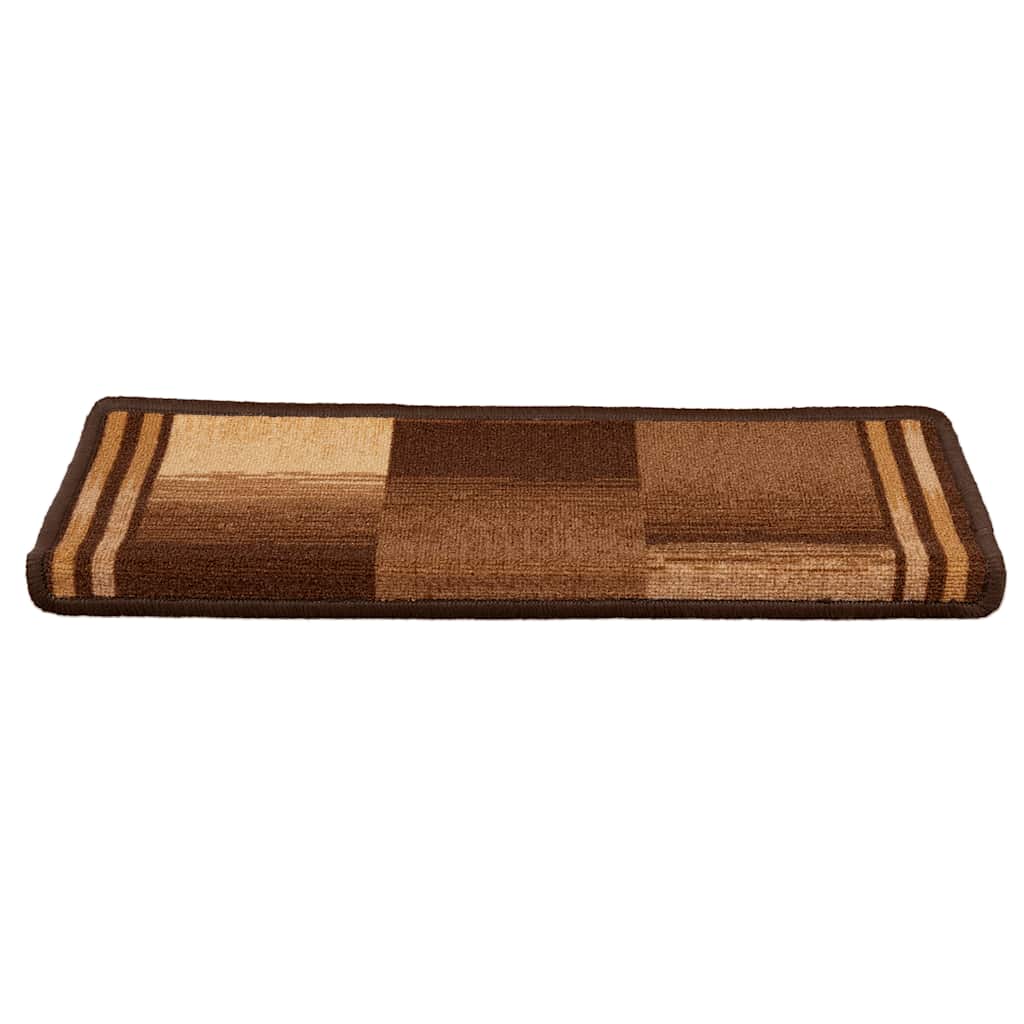 Stair Mat | Set of 5 | Brown | 100% Polyamide tufted | 65x21x4cm
