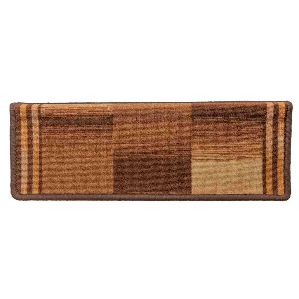 Stair Mat | Set of 5 | Brown | 100% Polyamide tufted | 65x21x4cm