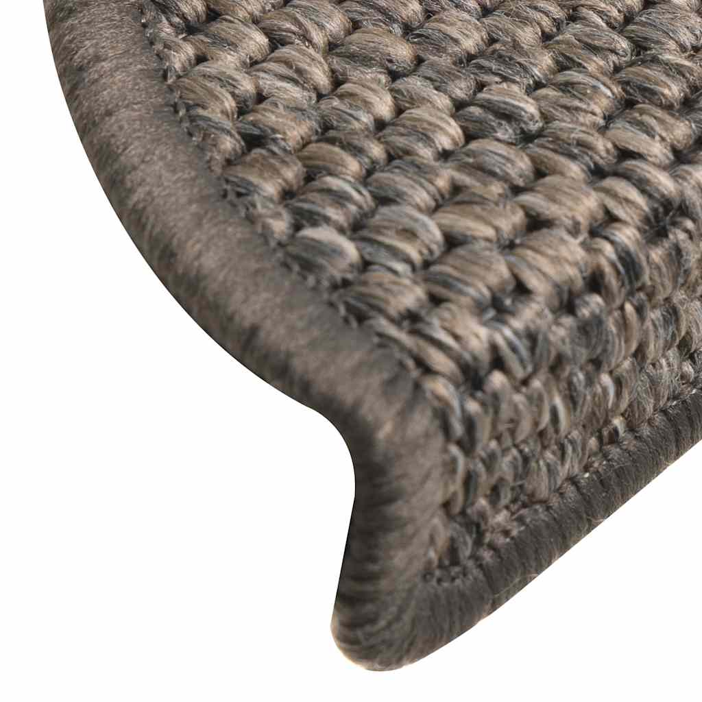 Stair Mats Self-adhesive Sisal-Look 15 pcs 56x17x3 cm Grey and Beige