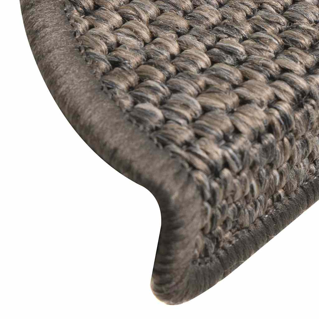Stair Mats Self-adhesive Sisal-Look 15 pcs 56x17x3cm Grey&Beige